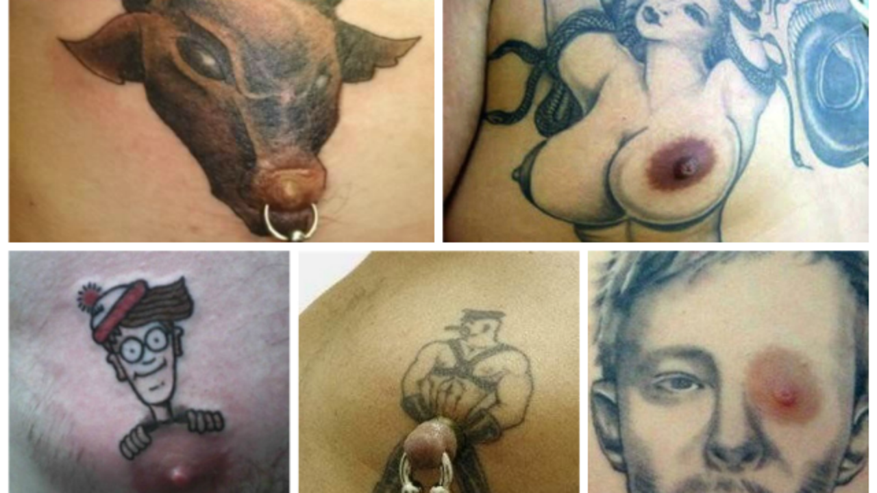 Estos hombres decoraron sus tetillas con los tatuajes más bizarros (+fotos)